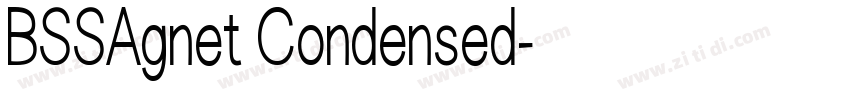 BSSAgnet Condensed字体转换